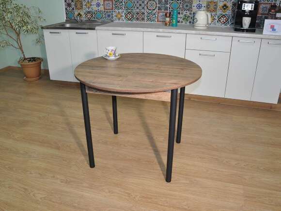 Стол обеденный Ники Черный / Дуб Велигтон