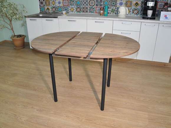 Стол обеденный Ники Черный / Дуб Велигтон