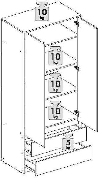 Шкаф с ящиками Айден ШК06-900 Белый Шкаф с ящиками Айден ШК06-900 Белый