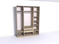 Гардеробная Рум. Комплект 4.1 без фасадов, дуб сонома Гардеробная Рум. Комплект 4.1 без фасадов, дуб сонома