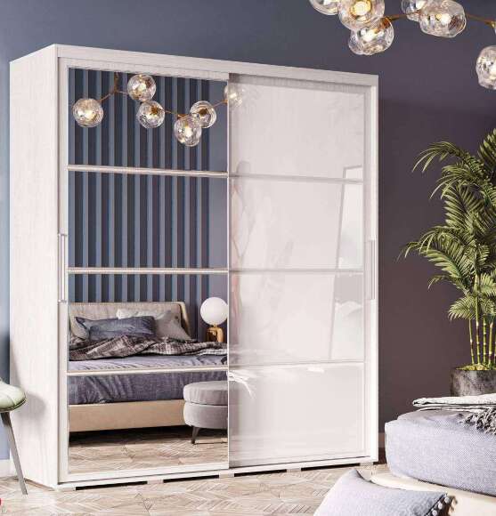 Шкаф-купе Крафт-6 БТС (Белый)