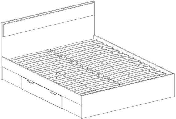 NEXT 72 Кровать двуспальная с ящиком 1400 Белый / Дуб Сонома NEXT 72 Кровать двуспальная с ящиком 1400 Белый / Дуб Сонома