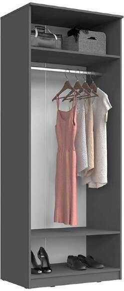 Шкаф 2-створчатый Челси (МИФ) Графит