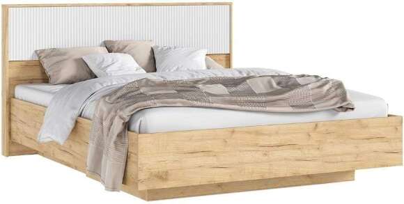 С/Г Марвэл Кровать парящая 1,6м (ортопед металл) с подсветкой (Браш Вайт/Дуб Крафт, Дуб Крафт) С/Г Марвэл Кровать парящая 1,6м (ортопед металл) с подсветкой (Браш Вайт/Дуб Крафт, Дуб Крафт)