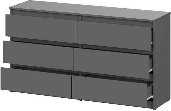Денвер комод с ящиками 1,38 м / Графит серый Денвер комод с ящиками 1,38 м / Графит серый