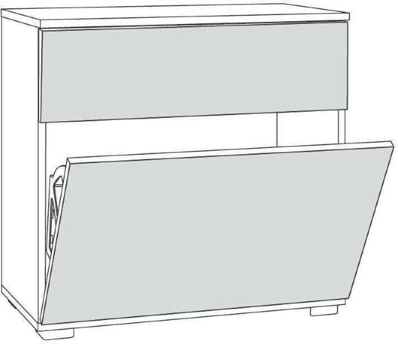 Октава Тумба для обуви 16.127 Серый графит/Дуб Вотан