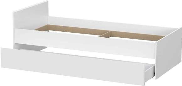 Токио кровать одинарная 0,9 с основанием и 1 ящиком / Белый текстурный