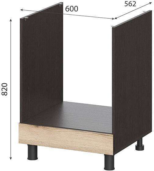 Шкаф под духовку 60 см Берген 6д1 (Венге/Дуб Делано)
