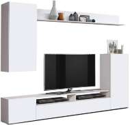 Стенка в гостиную Прага-3, Белый, Белый глянец снег