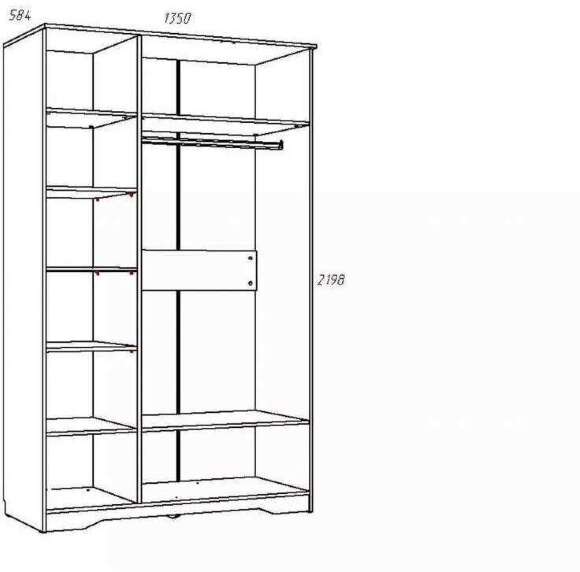 НМ 040.33 Шкаф Оливия Дуб Сонома/белое дерево НМ 040.33 Шкаф Оливия Дуб Сонома/белое дерево
