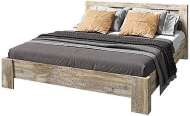 Кровать с ортопедическим основанием Ривьера 1,6м, Дуб Юкон, Бетон темный