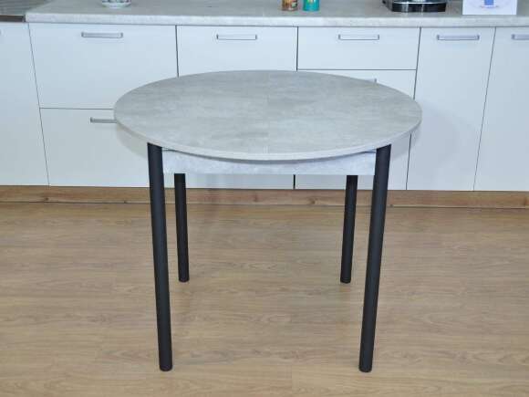 Стол обеденный Ники Черный / цемент светлый