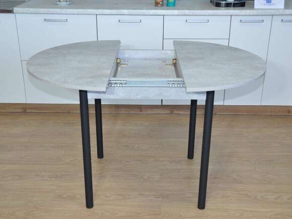 Стол обеденный Ники Черный / цемент светлый