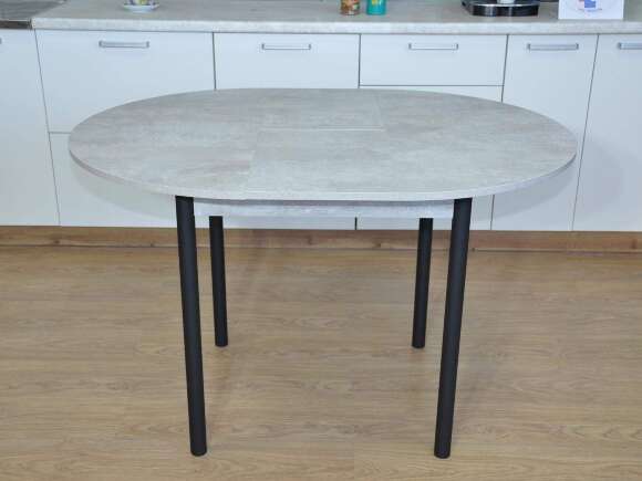 Стол обеденный Ники Черный / цемент светлый