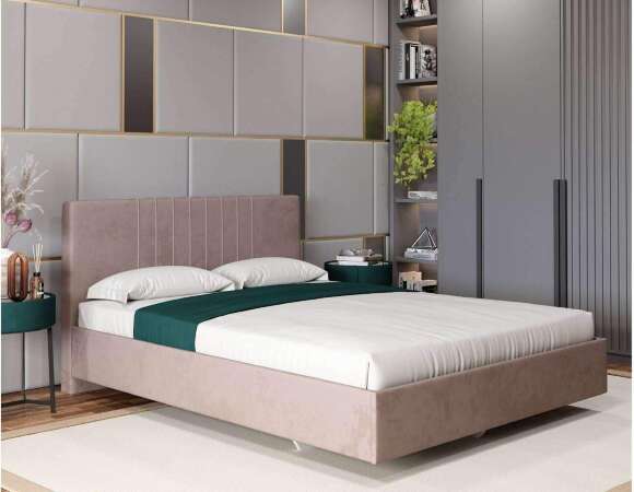 Кровать с латами Соло 180*200, Коричневый, бежевый Кровать с латами Соло 180*200, Коричневый, бежевый