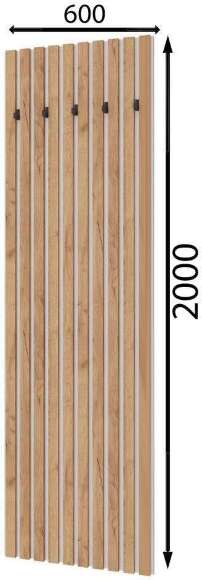 Вешалка Кано 600 КПВ-2, Белый, Дуб Крафт Золотой Вешалка Кано 600 КПВ-2, Белый, Дуб Крафт Золотой