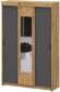 Шкаф-купе Вена ШК 101, Дуб золотой, Графит серый Шкаф-купе Вена ШК 101, Дуб золотой, Графит серый