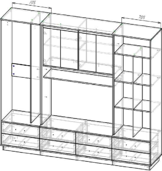 Милос 11-02 Шкаф-купе Белый / Белый снег Милос 11-02 Шкаф-купе Белый / Белый снег