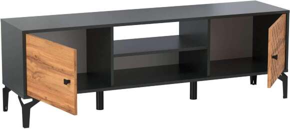 Тумба под ТВ Лофт 59.01 черный/дуб бунратти