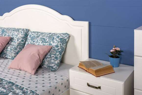 Кровать с ортопедическим основанием Ливерпуль 13.27.01, Белый, Ясень ваниль Кровать с ортопедическим основанием Ливерпуль 13.27.01, Белый, Ясень ваниль