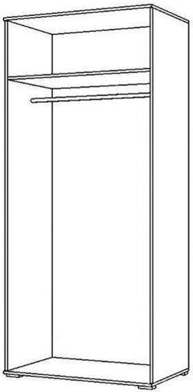 Шкаф 2-х створчатый Виста дуб беленый / венге