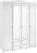 Шкаф 4-х дверный с ящиками и 2-я зеркалами Италия ИТ-63 белое дерево
