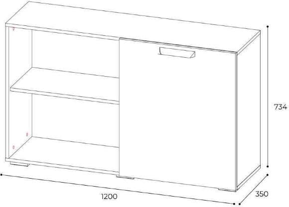 Тумба Квартет-13, дуб крафт/графит Тумба Квартет-13, дуб крафт/графит