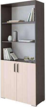 Стеллаж к столу компьютерному, венге/дуб молочный Стеллаж к столу компьютерному, венге/дуб молочный