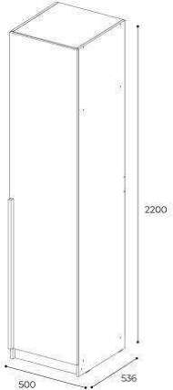 Пенал штанга Феникс МДФ (500*2200*536) Графит/Маус софт Пенал штанга Феникс МДФ (500*2200*536) Графит/Маус софт