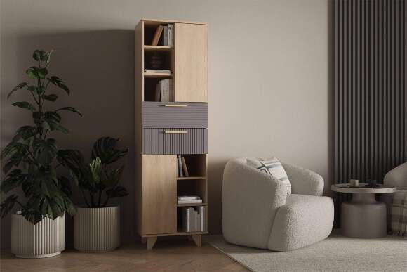 Ньёрд Стеллаж Н. Дуб Сонома / Черника Ньёрд Стеллаж Н. Дуб Сонома / Черника