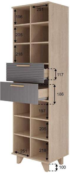 Ньёрд Стеллаж Н. Дуб Сонома / Черника Ньёрд Стеллаж Н. Дуб Сонома / Черника
