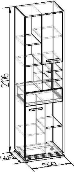 Шкаф МЦН NATURE 2 Глазов-мебель