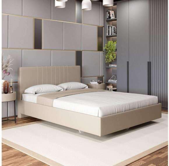 Кровать с латами Соло 180*200, Светло-бежевый