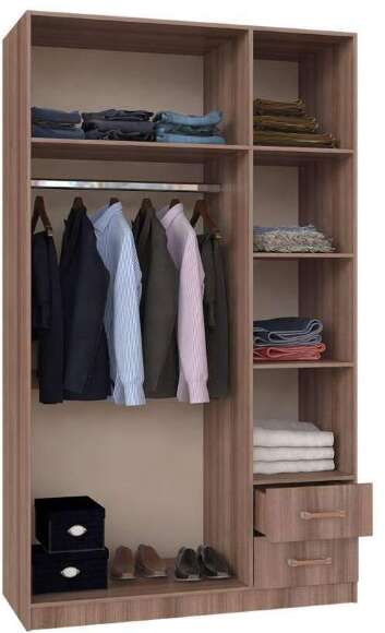 Шкаф с ящиками, антресолями, зеркалом (BTS) Венге, Лоредо Шкаф с ящиками, антресолями, зеркалом (BTS) Венге, Лоредо