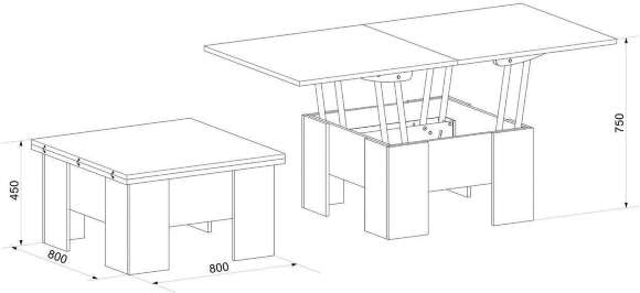 Престиж 15 стол журнальный Ясень Шимо светлый Престиж 15 стол журнальный Ясень Шимо светлый