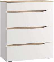 Комод Муссон 13.97, Белый шагрень, Дуб эндгрейн