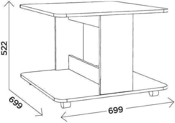 Столик журнальный Януш 6, дуб баррик Столик журнальный Януш 6, дуб баррик