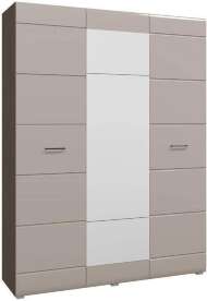 Шкаф трехстворчатый Ненси, венге/капучино глянец Шкаф трехстворчатый Ненси, венге/капучино глянец