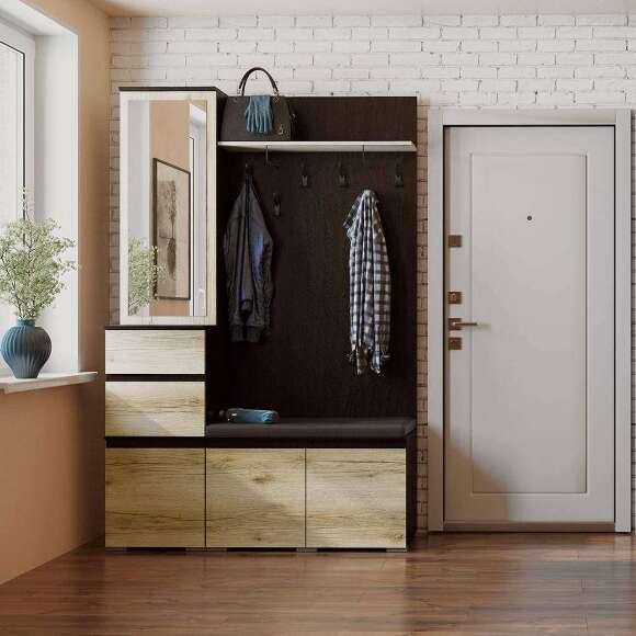 Вешалка с тумбой Плейона (ТЭКС) Дуб делано