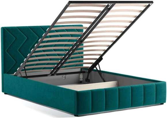 Милана кровать 140 Tenerife izumrud (сине-зелёный) Милана кровать 140 Tenerife izumrud (сине-зелёный)