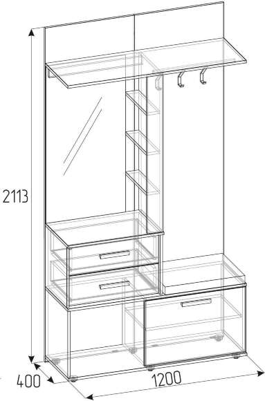 Шкаф МЦН Nature 70 Глазов-мебель Шкаф МЦН Nature 70 Глазов-мебель