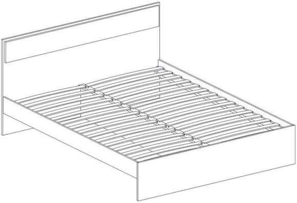 NEXT 73 Кровать двуспальная 1600 Ясень Шимо темный / Ясень Шимо светлый
