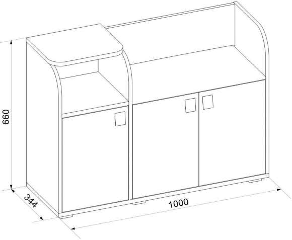 Ивушка 5 Тумба для обуви Бодега Темный / Светлый