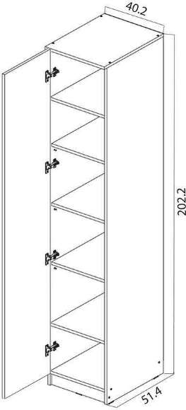 Шкаф-пенал Челси (МИФ) Графит