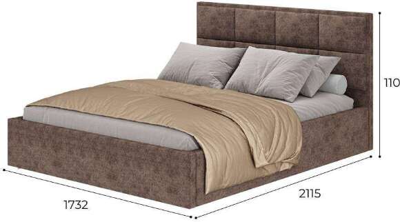 Кровать 160х200 с проложками ДСП Линда, мустанг