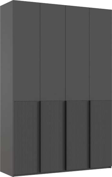 Марвэл Шкаф 4-х ств. (1600) (Браш Графит, Графит) Марвэл Шкаф 4-х ств. (1600) (Браш Графит, Графит)