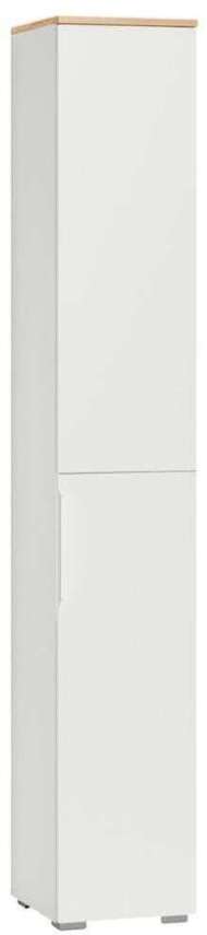 Октава Шкаф-пенал 13.228 Белый шагрень/Дуб Вотан