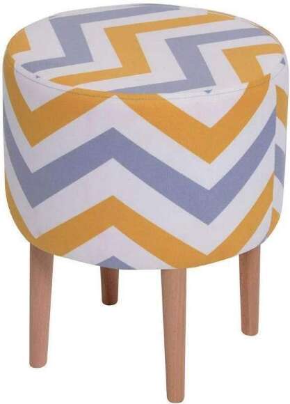 Пуф Лекко Скандинавия Желто-Серый