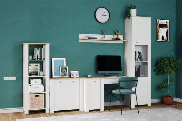 Полка настенная 16.485, Белый шагрень Полка настенная 16.485, Белый шагрень