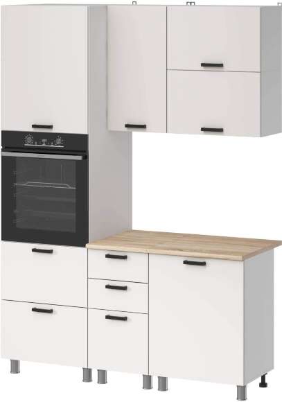 МК Аленушка 1,6м ПД 2 Лаванда Молочный,скоба черный,сонома